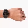 fossil watch machine chronograph matt black dial watch for men