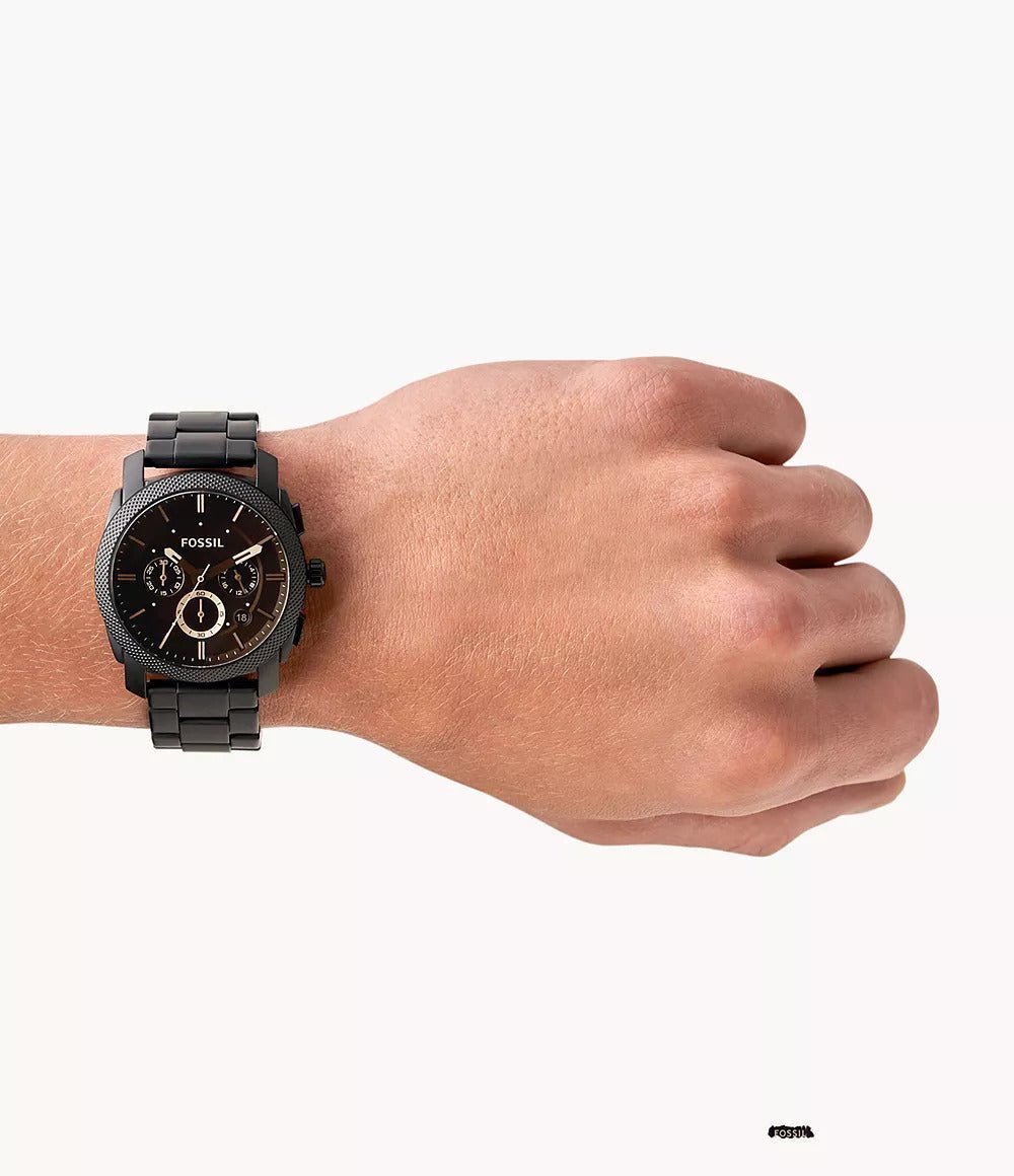 import placeholder for 5272 fossil watch machine chronograph matt black dial watch for men