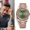 rolex day date rose gold olive green dial