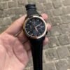 premium chronograph brown leather men's watch