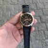 premium chronograph brown leather men's watch
