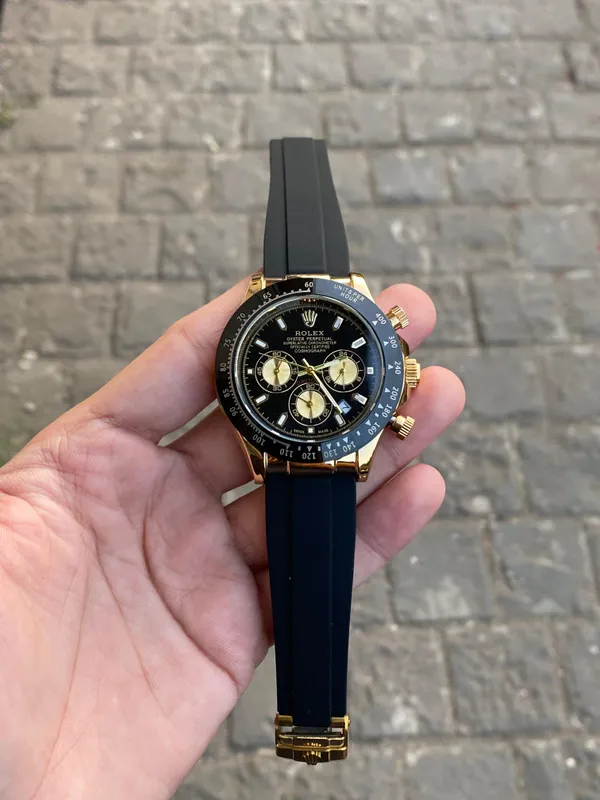 rolex black and gold daytona watch for men | premium 7a quality