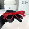 rayban red black