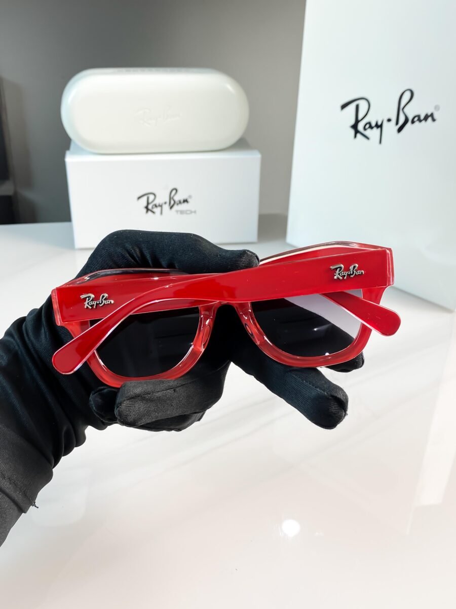 rayban red black