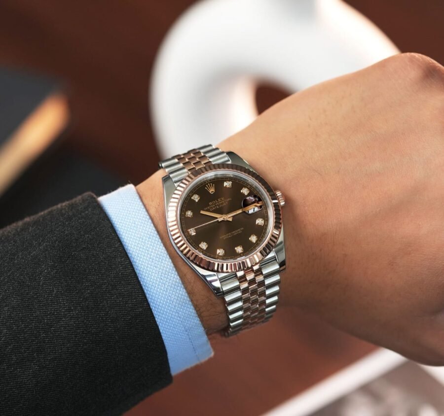 role x oyster perpetual date just automatic copper
