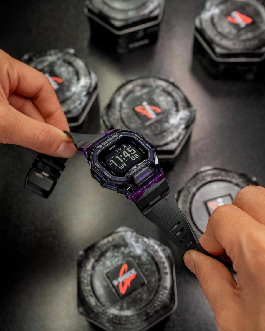 casio g shock gbd 200sm purple