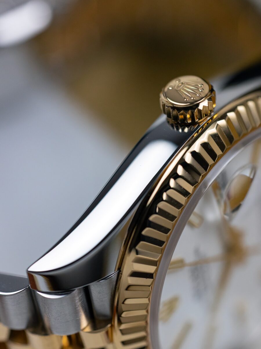 role x oyster perpetual date just 2ton gold white