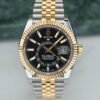 role x oyster perpetual sky dweller 2ton gold black