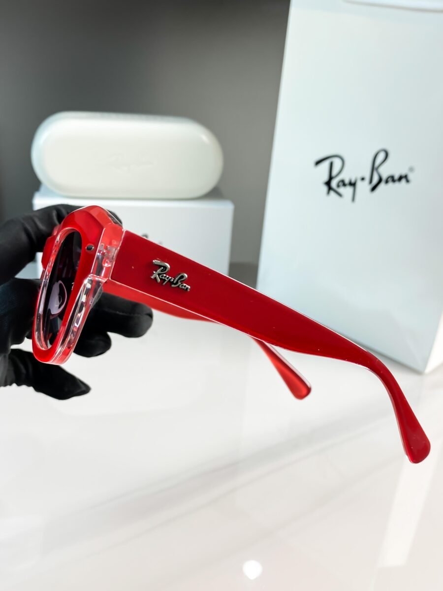rayban red black