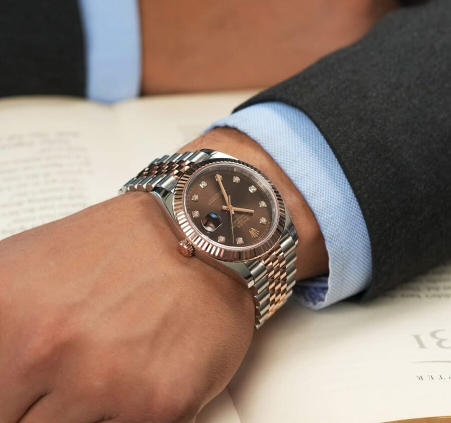 role x oyster perpetual date just automatic copper