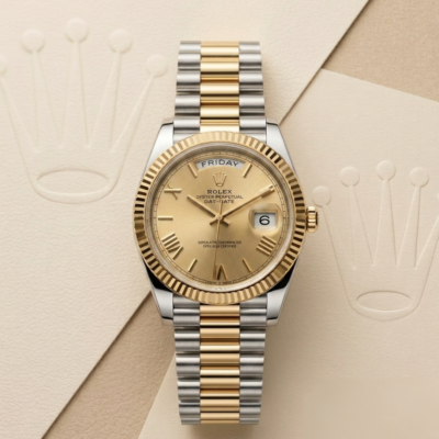 Rolee_x Oyster Perpetual Day Date 40 Battery 2Ton-Gold-Gold