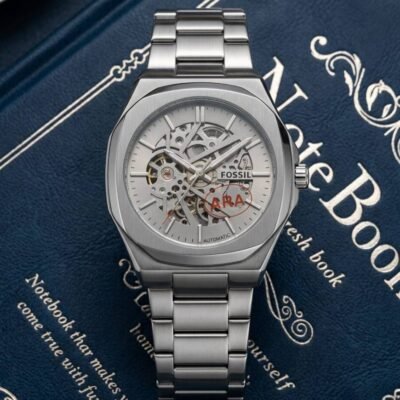 Fossi_il Automatic Skeleton silver light gray