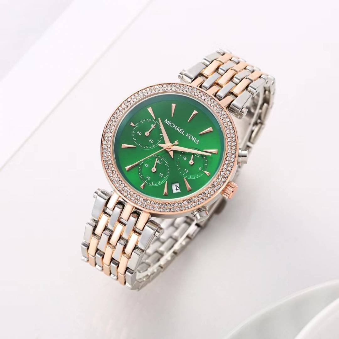Michael_l Kors Darci Chronograph 2Ton-Copper-Green
