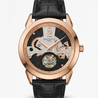 Patek Phillipe Peacock Witness Tourbillon Copper Black Dial