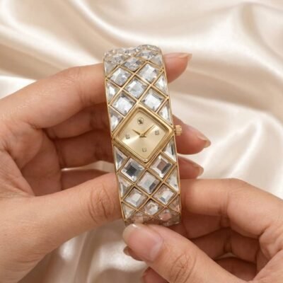 Swarrovsk_i Curiosa Bangle   Gold To Gold