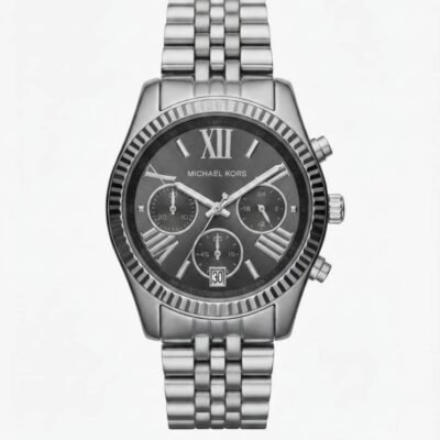 Michea_l kors Lexington Mk8602 Silver Black Dial