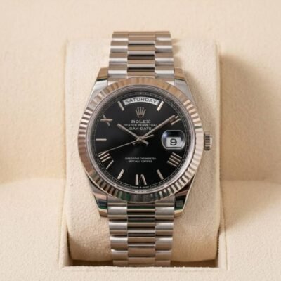 Rolee_x Oyster Perpetual Day Date 40 Battery Silver-Black