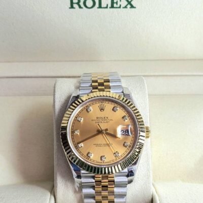 Rolee_x Oyster Perpetual Date Just 2Ton-Gold-Gold Diamond
