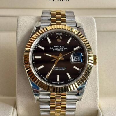 Rolee_x Oyster Perpetual Date Just 2Ton Gold Black