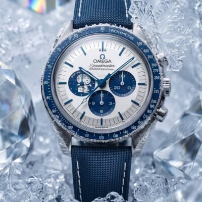 Omegg_a Speedmaster Silver Snoopy