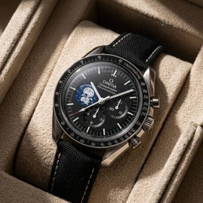Omegg_a Speedmaster Black Snoopy