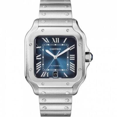 Cartiie_r Santos Automatic silver blue