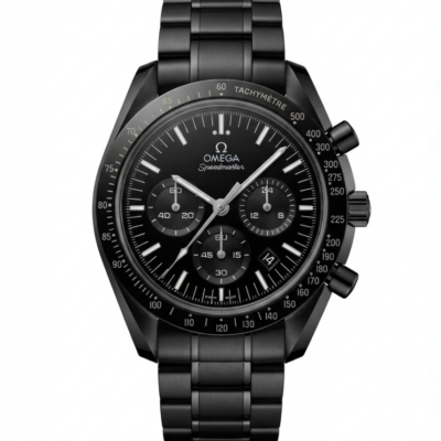 Omegg_a Speed Master Chronograph Full Black Dial