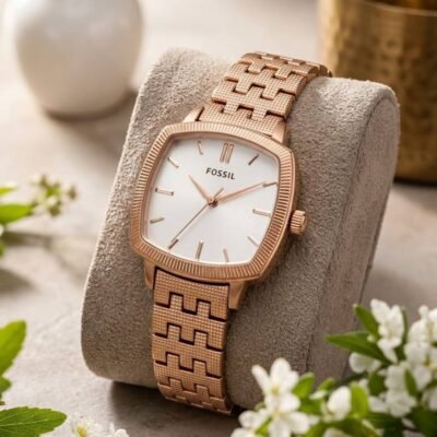 Fossii_l x Nick Jonas Ladies Rose Gold White