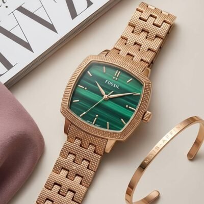 Fossii_l x Nick Jonas Ladies Rose Gold Green 02