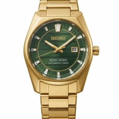 King Seiko Vanac Quartz Gold Green Dial