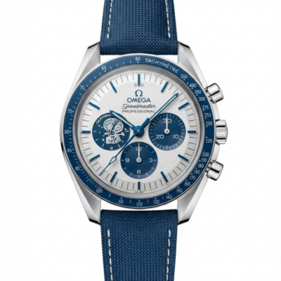 Omegg_a Speedmaster Professional Snoopy Blue White Dial
