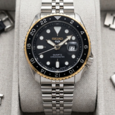 Seiko Gmt Master  Gold Black Dial
