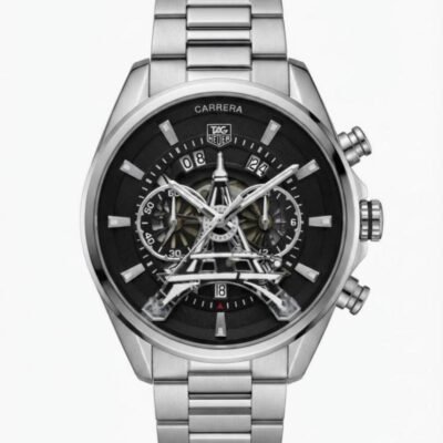 Tagg heuee_r Carrerr_a CAL 1887 silver black dail