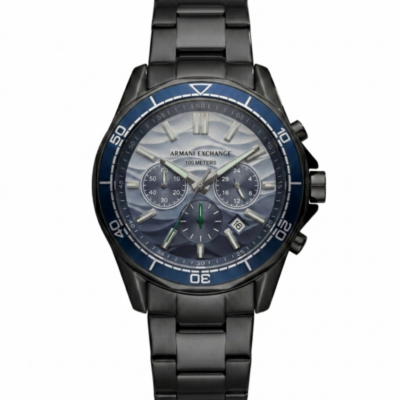 Armaani Exchange 100 Meters Black  Two Shade Dial