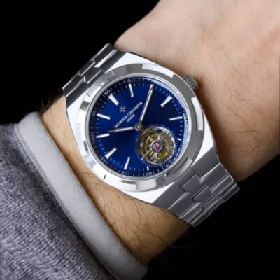 Vachero_on Constantin Overseas Tourbillon silver blue