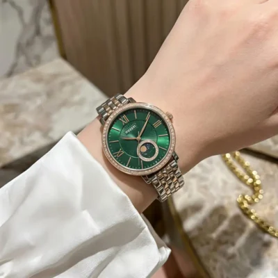 Fossil Jacqueline Sun Moon Multifunction 2Ton Rose Gold Green