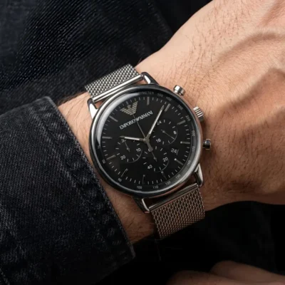 Emporio Armani AR1808 Luigi Silver Black