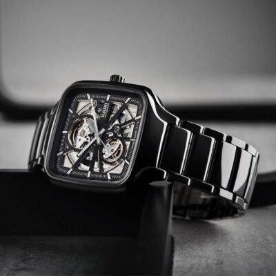 Radd_o True Square Automatic Ceramic Black Silver