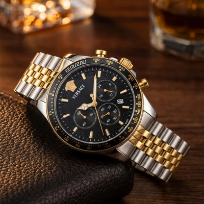 Versace Greca Chronograph 2Ton-Gold-Black