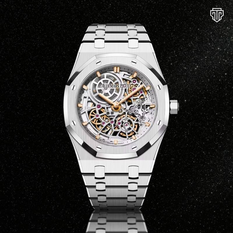Audemars Piguet Royal Oak Jumbo Extra-Thin Openworked silver white