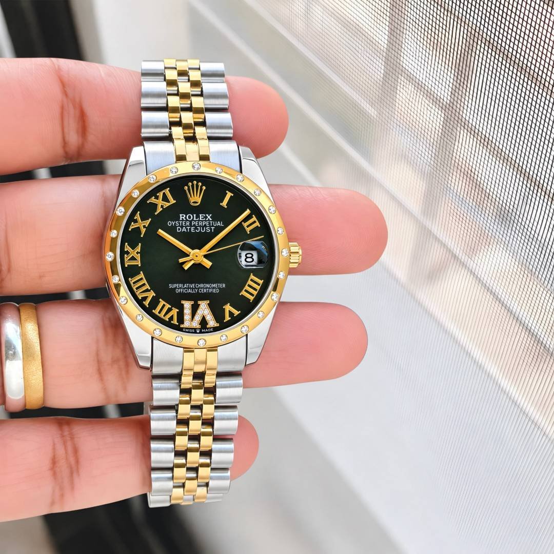 Rolex Datejust 31 2Ton Green Roman