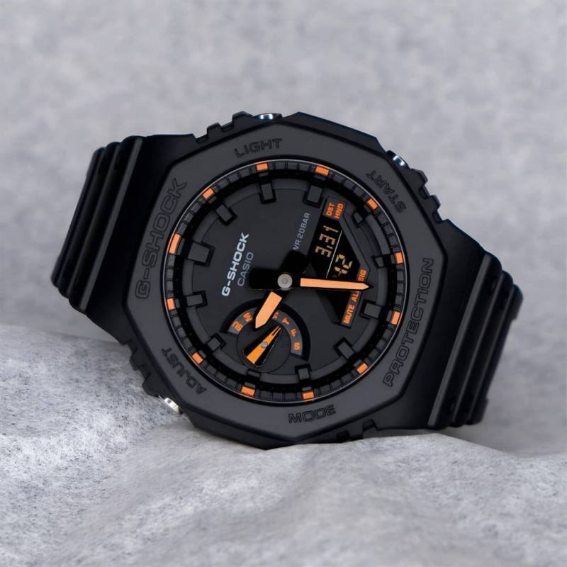 Casio g shock ga2100 black and orange