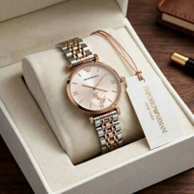 Emporio Armaann_i Classic 2 ton copper pink crono Roman ank