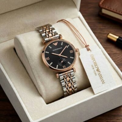Emporio Armaann_i Classic  2 ton Copper black crno dimond