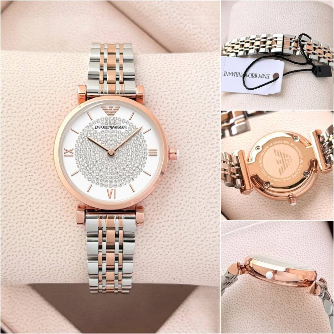 Emporio Armaann_i Classic  2 ton Copper white dimond Ring