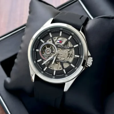 Tommmy Hilfige_r Automatic Silicon Black-Silver-Black